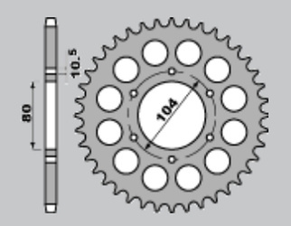 Zębatka tylna 488 38 kawasaki gpz 550 '82-'83