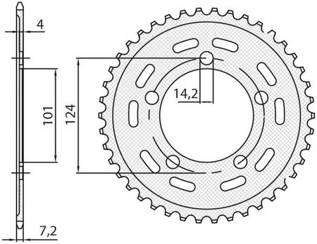 Zębatka tylna 4508 39 ktm 950/990/1190 rc8 /duke/ supermoto (jtr898.39) (łańc. 525) (450839jt)