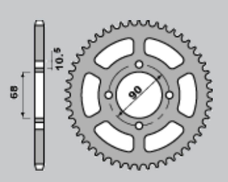 Zębatka tylna 243 53 honda mtx125r 83-94 (241-53) (jtr241.53)