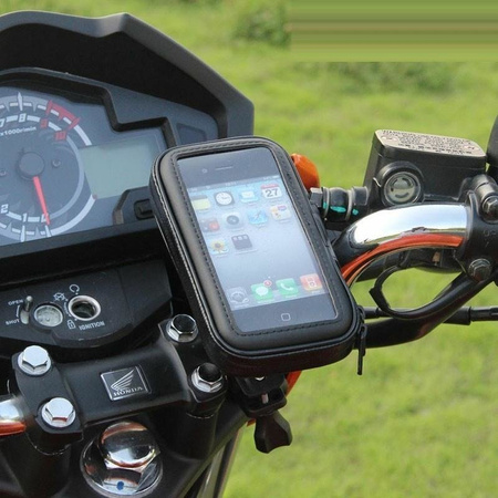 UCHWYT GPS MOTOCYKLOWY NA KIEROWNICĘ 80X145 MM R-L