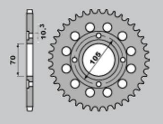 Zębatka tylna 278 38 honda cb 250 360 400 73-79 (278-38) (jtr278.38)