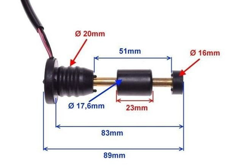 Czujnik poziomu oleju skuter 2T Zipp Romet Keeway