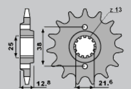 Zębatka przednia 511 14 kawasaki klr650 '90-'14, klx650 (jtf509.14)