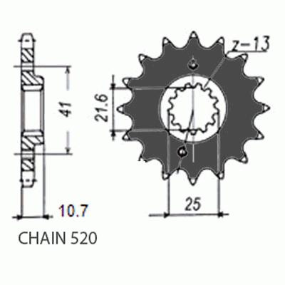 Zebatka napedowa sunstar sunf394-16