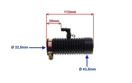 Guma wlotu powietrza w skuterach 4T Gy6-50