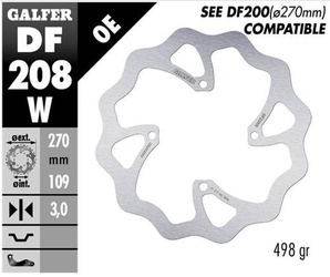 Tarcza hamulcowa przód kawasaki kx 250f/450f '15-, kx 250x/450x '21- wave (270x109x3mm)