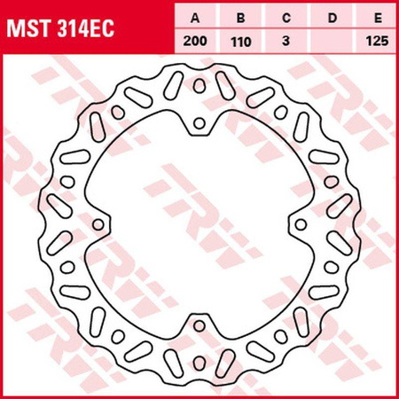 Tarcza hamulcowa tył ktm sx 85 '03-'10 (200x110x3mm) wave