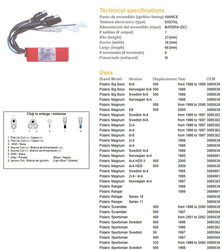 Dze moduł zapłonu cdi polaris sportsman 500 (96-00), 400 (01-02), scrambler 500 (97-00)  - zastępuje 1357-01