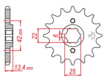 Zębatka przednia 291 16 honda cb 450s '86-'89 (jtf291.16)