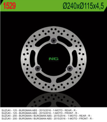 Tarcza hamulcowa przód/tył suzuki burgman 125/200 15-16 (240x115x4,5) (3otwory 10,5mm)