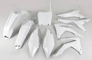 Komplet plastików honda crf 250r 14-17, crf 450r 13-16 z osłonami filtra powietrza kolor biały (ho121e041)