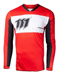 Koszulka moto 111.3 - redrisk kolor czerwony/biały/czarny rozmiar l