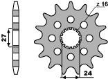 Zębatka przednia 2190 17 18nc suzuki gsxr 1000 09-13 (łańc. 530)