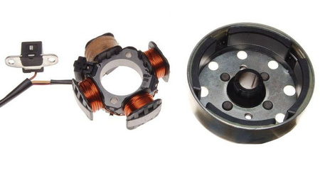 Stator iskrownik 4 cewki + koło magnesowe
