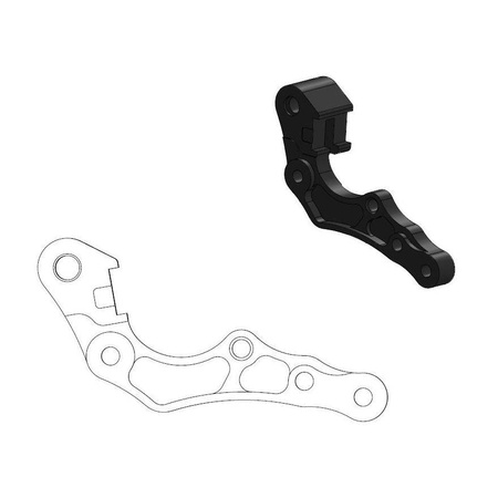 Adapter do tarczy 270mm gasgas ec 250/300/350 f '21-. Husqvarna fe/te '22- kolor czarny