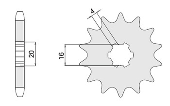Zębatka przednia 416 15 (a4250416150) 416 13 suzuki rm 80/85 '89-'12 (-1) (jtf416.13)