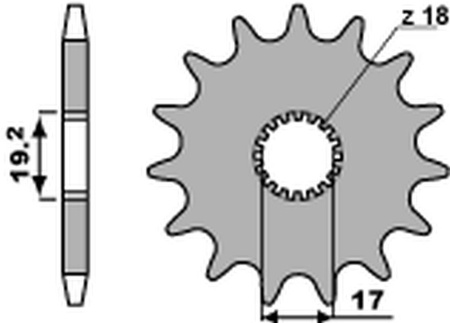 Zębatka przednia 515 14 18nc garelli 50 '86-'91 (łańc.415)