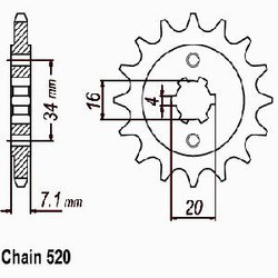 Zebatka Napedowa Sunstar Sunf3d1-13