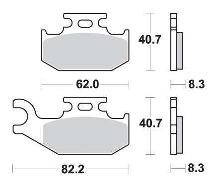 Klocki hamulcowe kh414 off-road sinter kolor złoty