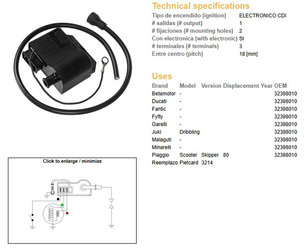 Dze cewkomoduł fantic/malaguti/minarelli/piaggio/betamotor