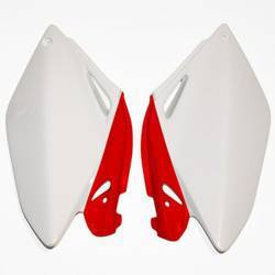 Boczki tylne honda crf 250r '06-'09 kolor oem (biały/czerwony)