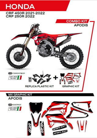 Komplet plastików plukomplet naklejek (oklein) honda crf 250r '22