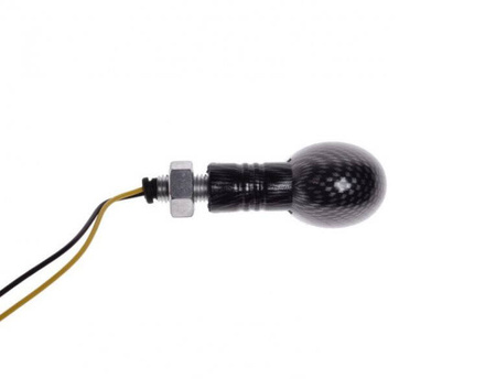 Kierunkowskaz led lewy tył biały klosz carbon