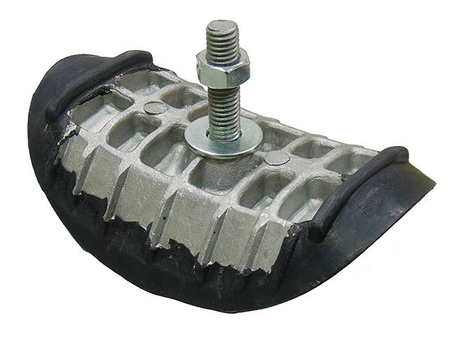 Trzymak opony aluminiowy z gumą 2,50'