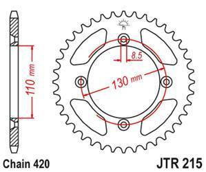 Zębatka tylna 4306 50 aluminiowa racelite honda cr 80/85 (430650jta) (łańc. 420) kolor czerwony
