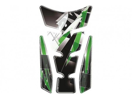 Tankpad puig wings, wzór kawasaki czarny