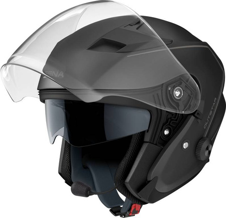 kask outstar z interkomem bluetooth 3.0 do 800m oraz blendą rozmiar l kolor czarny matt (el)