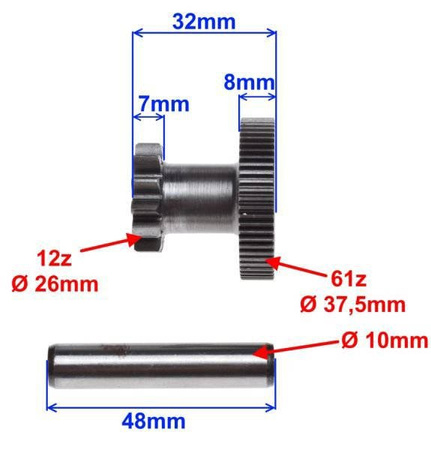 Koło pośrednie rozrusznika elektrycznego do Sym Orbit