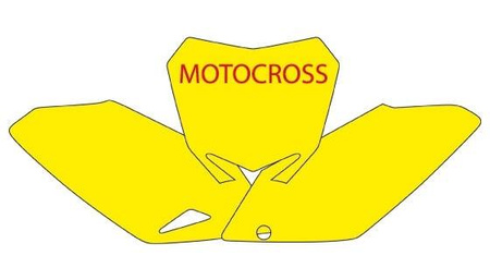 Komplet naklejek (oklein) pod numery startowe suzuki rmz 450 '08-'16