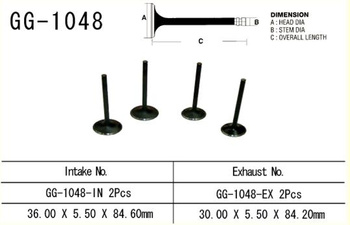ZAWÓR SSĄCY HONDA TRX 450 R '04-'05 (2 NA POJAZD) (OEM: 14711--HP1-670) (1SZT.) (MADE IN JAPAN)