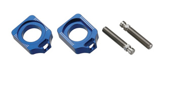 Napinacz tylnej ośki ze śrubą yamaha yzf 250/450 '10-'14 kolor niebieski (kpl.-2szt.)