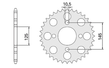 Zębatka tylna 857 41 yamaha (857-41) (jtr857.41) yamaha xt 600 '85-94, xt 600z tenere 87-89