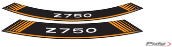 Paski Na Felgi Puig Do Kawasaki Z750 (Logo Z750) 04-12 Pomarańczowe