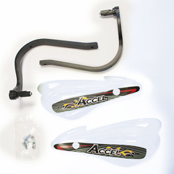Osłony rąk (handbary) z mocowaniem aluminiowym atv (22+28mm) (alu-czarny, plastik-biały)