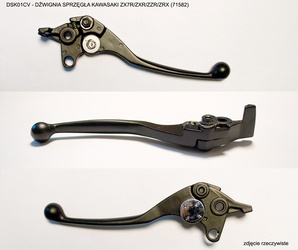 Dźwignia sprzęgła kawasaki zx7r/zxr/zzr/zrx kolor czarny (dsk01cv) (71582)