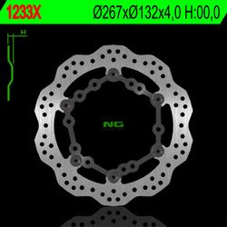 Tarcza hamulcowa przód yamaha x-max 125/250 '05-'15, majesty 400 '04-'13, t-max 500/530 '08-'15 (pływająca)  (267x132x4) (5/6x8,5mm) wave