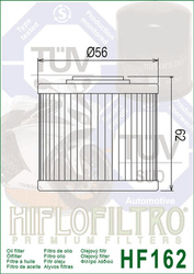 HIFLO FILTR OLEJU HF 162 BMW R 1300 GS '22-'24 (OEM: 11427105320)