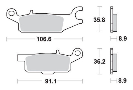 Hamulcowe kh445 off-road sinter kolor złoty