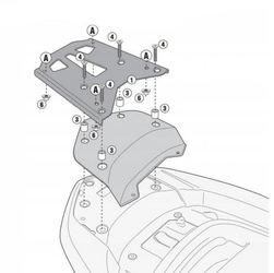 stelaż kufra centralnego honda forza 300 abs (13-15) ( z płytą monokey )