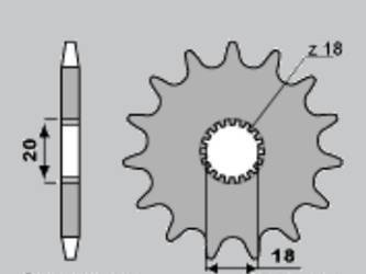 Zębatka przednia 426 13 suzuki gn 125 '92-'00, dr 125 '80-'85 (42613jt)