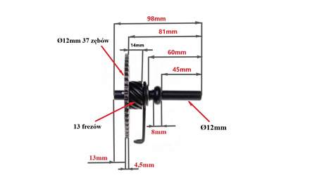 Koło zębate rozrusznika nożnego power force gy6 125/150 gy6125w103329