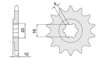Zębatka przednia 799 14 suzuki 125 vl 125/gn 125 (4037-14) (jtf410.14)