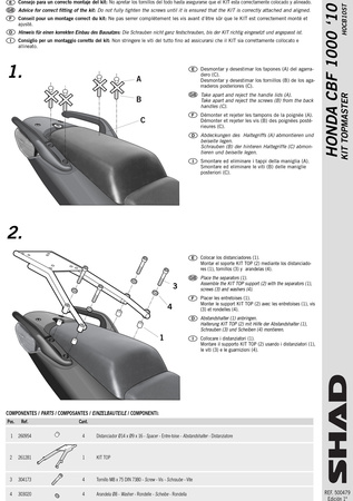 Stelaż kufra tylnego Shad do Honda CBF 1000 F