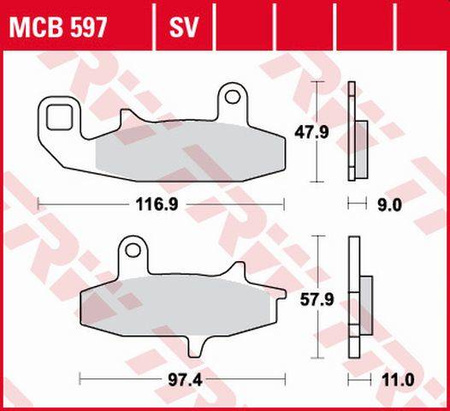 Klocki hamulcowe kh147 organic suzuki dr 650 90-96, dr 750 88-89, dr 800 88-91, przód (promocja)
