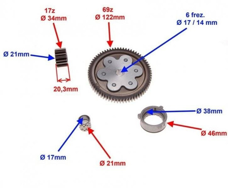 Koło Talerzowe sprzęgła Quad 70 110 152FMH 139FMB