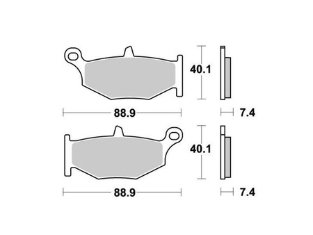 Klocki hamulcowe kh419 street excel/racing ng sinter kolor złoty pasuje do: suzuki gsx-r 600/750/1000/1300, dl1000 v-strom tył